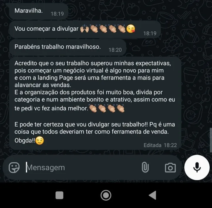 Depoimento da cliente Régia