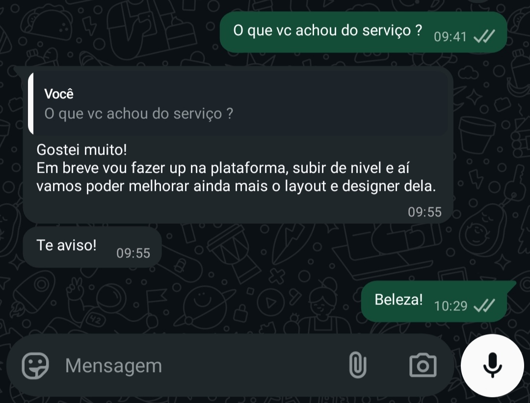 Depoimento do cliente Lucas sobre o redesign de sua loja virtual